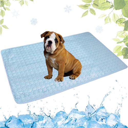 VisBeaut Cooling Mat for Dogs and Cat, Heat Relief Pet Cooling Mat for Crates, Kennels and Beds - Portable and Washable(Grey,70x100cm) (Light Blue,50x60cm) von VisBeaut