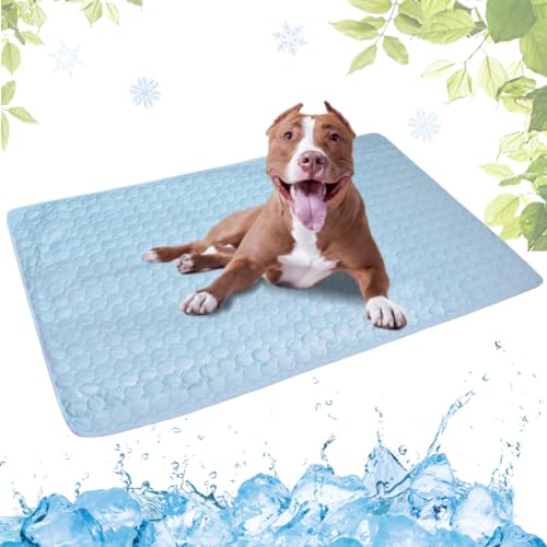 VisBeaut Cooling Mat for Dogs and Cat, Heat Relief Pet Cooling Mat for Crates, Kennels and Beds - Portable and Washable(Grey,70x100cm) (Light Blue,55x70cm) von VisBeaut