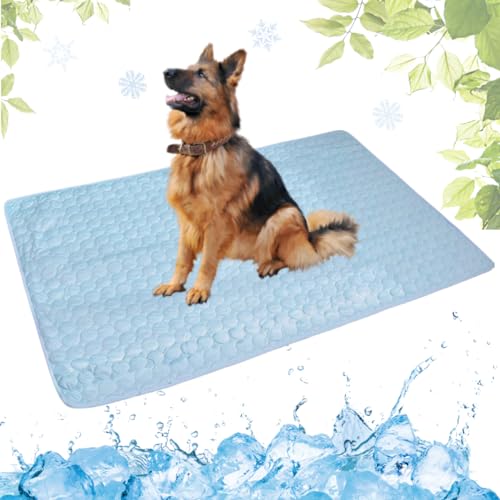 VisBeaut Cooling Mat for Dogs and Cat, Heat Relief Pet Cooling Mat for Crates, Kennels and Beds - Portable and Washable(Grey,70x100cm) (Light Blue,70x100cm) von VisBeaut