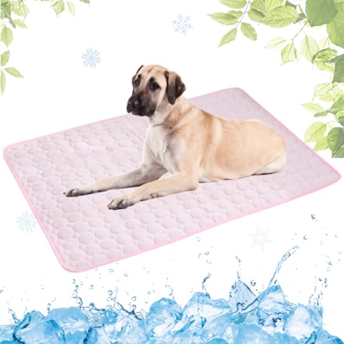 VisBeaut Cooling Mat for Dogs and Cat, Heat Relief Pet Cooling Mat for Crates, Kennels and Beds - Portable and Washable(Grey,70x100cm) (Pink,100x150cm) von VisBeaut