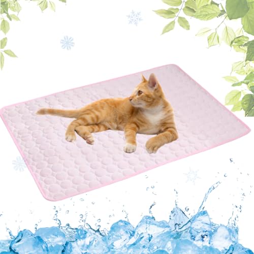 VisBeaut Cooling Mat for Dogs and Cat, Heat Relief Pet Cooling Mat for Crates, Kennels and Beds - Portable and Washable(Grey,70x100cm) (Pink,30x40cm) von VisBeaut
