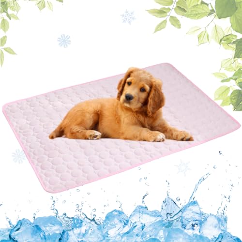 VisBeaut Cooling Mat for Dogs and Cat, Heat Relief Pet Cooling Mat for Crates, Kennels and Beds - Portable and Washable(Grey,70x100cm) (Pink,40x50cm) von VisBeaut