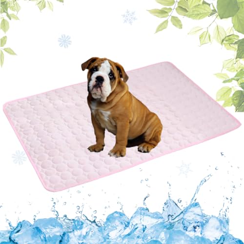 VisBeaut Cooling Mat for Dogs and Cat, Heat Relief Pet Cooling Mat for Crates, Kennels and Beds - Portable and Washable(Grey,70x100cm) (Pink,50x60cm) von VisBeaut