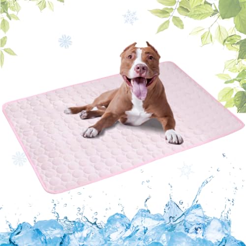 VisBeaut Cooling Mat for Dogs and Cat, Heat Relief Pet Cooling Mat for Crates, Kennels and Beds - Portable and Washable(Grey,70x100cm) (Pink,55x70cm) von VisBeaut