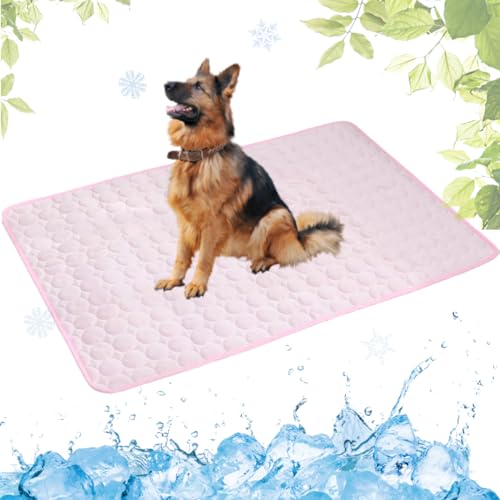 VisBeaut Cooling Mat for Dogs and Cat, Heat Relief Pet Cooling Mat for Crates, Kennels and Beds - Portable and Washable(Grey,70x100cm) (Pink,70x100cm) von VisBeaut