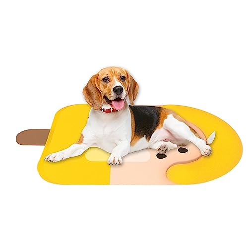Haustier-Eisunterlage, Eis Am Stiel, Selbstkühlende Eisseidenunterlage Mit Abnehmbarem Kissen, Wasserdichte Kühlmatte, Waschbares Hundekühlbett Für Katzen, Kisten, Zwinger, Betten, 40 X 50 Cm Haustier-Eisunterlage, Eis Am Stiel, Selbstkühlende Eisseidenunterlage Mit Abnehmbarem Kissen, Wasserdichte Kühlmatte, Waschbares Hundekühlbett Für Katzen, Kisten, Zwinger, Betten, 40 X 50 Cm von Visiblurry