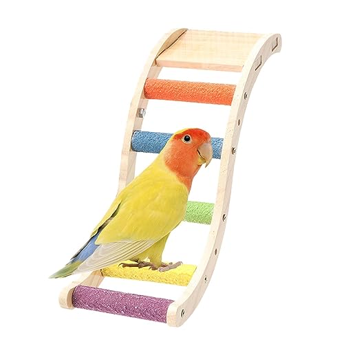 Kletterbrücke für Papageien, Papageien-Kauspielzeug mit Holzständer, Vogel-Übungsspielzeug, Spielleiter, Kletterleiter, Barschspielzeug für Sittiche, Nymphensittiche, Vögel Visiblurry Kletterbrücke für Papageien, Papageien-Kauspielzeug mit Holzständer, Vogel-Übungsspielzeug, Spielleiter, Kletterleiter, Barschspielzeug für Sittiche, Nymphensittiche, Vögel Visiblurry von Visiblurry