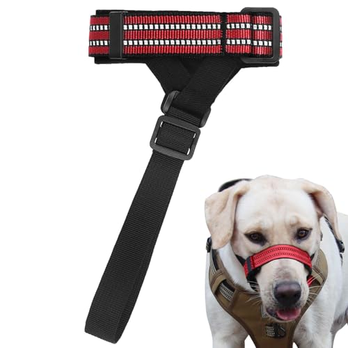 Mundschutz für Hunde - Verstellbarer Hundemaulkorb mit reflektierendem Draht - Trainingszubehör für große Hunde für Zuhause, Spielen im Freien, Spazierengehen, Reisen, Fotografieren Visiblurry Mundschutz für Hunde - Verstellbarer Hundemaulkorb mit reflektierendem Draht - Trainingszubehör für große Hunde für Zuhause, Spielen im Freien, Spazierengehen, Reisen, Fotografieren Visiblurry von Visiblurry