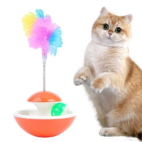 Visiblurry Anregendes Katzenspielzeug | Rasselglocke Spielzeug Kätzchen Auto-Balancing-Ball,Haustier-Übungsspielzeug für Arbeitszimmer, Katzenhaus, Tierheim, Tierhandlung, Wohnzimmer, Schlafzimmer Visiblurry Anregendes Katzenspielzeug | Rasselglocke Spielzeug Kätzchen Auto-Balancing-Ball,Haustier-Übungsspielzeug für Arbeitszimmer, Katzenhaus, Tierheim, Tierhandlung, Wohnzimmer, Schlafzimmer von Visiblurry