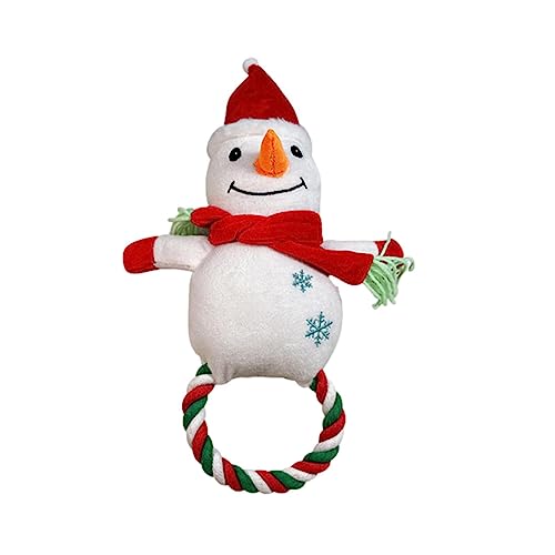 Weihnachts-Kauspielzeug für Hunde - Interaktives Quietschspielzeug für Haustiere - Weihnachtsmann, Schneemann, Elchwelpen-Kauspielzeug, Kaubissspielzeug, robustes Seil-Kautrainingsspielzeug Visiblurry Weihnachts-Kauspielzeug für Hunde - Interaktives Quietschspielzeug für Haustiere - Weihnachtsmann, Schneemann, Elchwelpen-Kauspielzeug, Kaubissspielzeug, robustes Seil-Kautrainingsspielzeug Visiblurry von Visiblurry