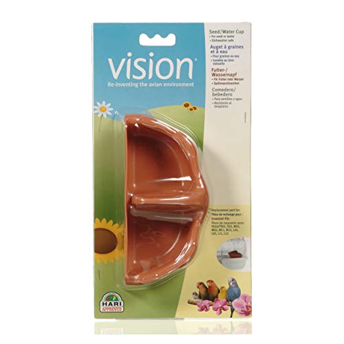 Vision Terrakottafarbene Tassen für Samen und Wasser, PET-Futterspender für Kaninchenstall, Käfig, Innen Vision Terrakottafarbene Tassen für Samen und Wasser, PET-Futterspender für Kaninchenstall, Käfig, Innen von Vision
