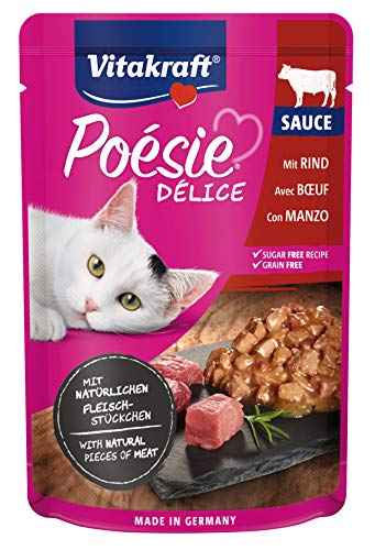Rindfleisch für ausgewachsene Katze, 85 g Poesie Rindfleisch für ausgewachsene Katze, 85 g Poesie von Vitakraft