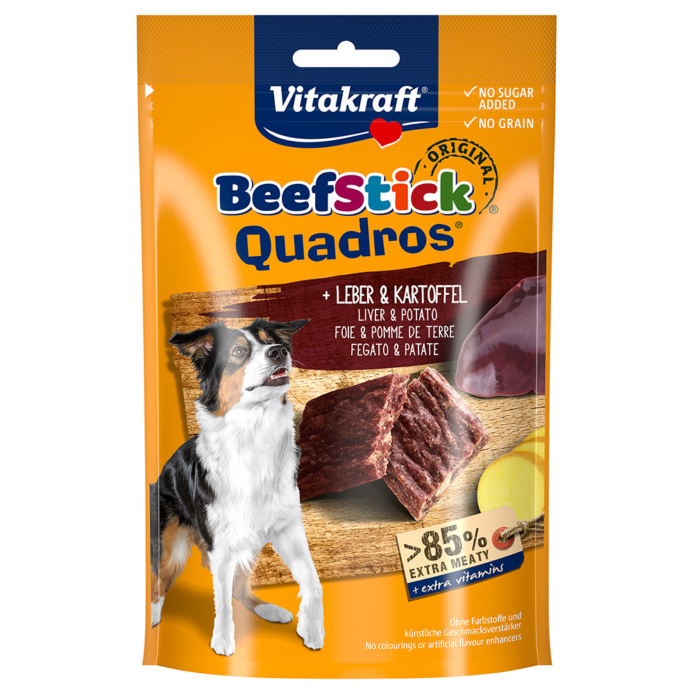 Sparpaket Vitakraft Beef Stick Quadros 7 x 70 g - Leber & Kartoffel Sparpaket Vitakraft Beef Stick Quadros 7 x 70 g - Leber & Kartoffel von Vitakraft