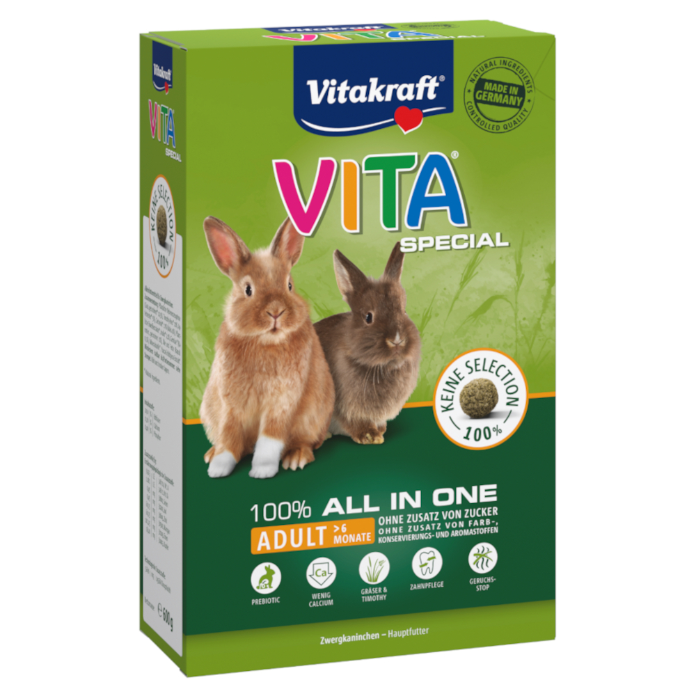 VITA Special Adult Zwergkaninchen - 3 x 600 g von Vitakraft