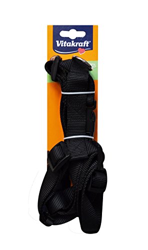 Vitakraft 18627 Premium-Hundegeschirr aus Nylon, gefüttert, Größe M/L, Schwarz Vitakraft 18627 Premium-Hundegeschirr aus Nylon, gefüttert, Größe M/L, Schwarz von Vitakraft