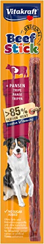 Vitakraft Beef Stick, Fleischsticks mit Pansen, hoher Fleischanteil, zum Verwöhnen und Belohnen, ohne Zuckerzusatz (1x 12g) von Vitakraft