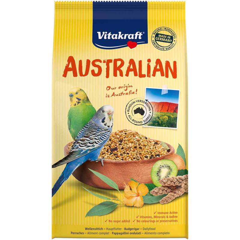 Vitakraft Australian Hauptfutter für Wellensittiche 5x800g von Vitakraft