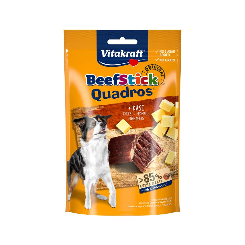 Vitakraft Beefsticks Quadros - Käse - 70 g von Vitakraft