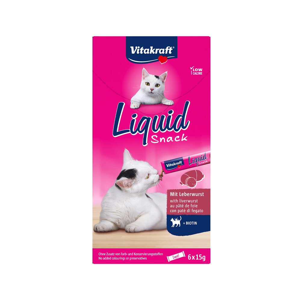 Vitakraft Cat Liquid Snack - Leberwurst - 6 x 15 g von Vitakraft