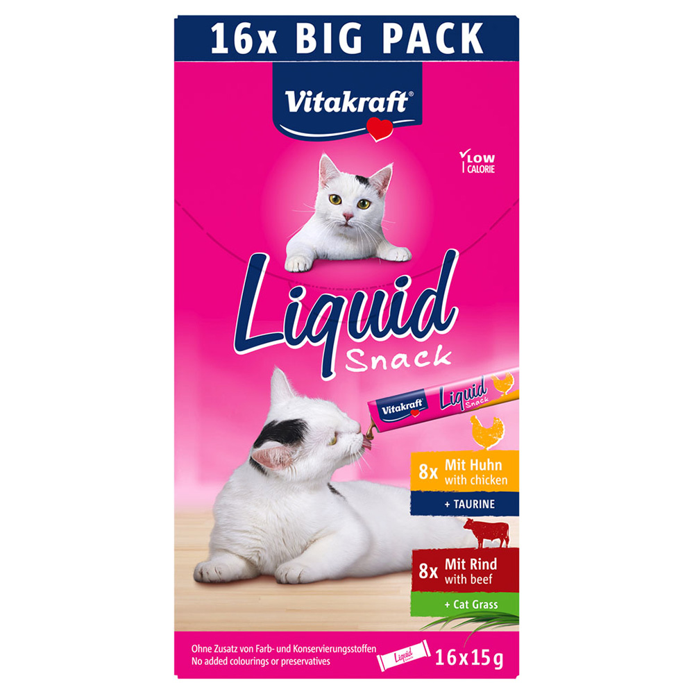 Vitakraft Cat Liquid-Snack Multipack - 16 x 15 g (Mix 1) von Vitakraft