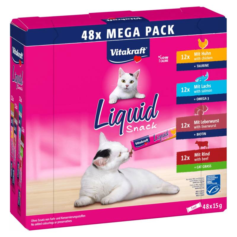 Vitakraft Cat Liquid-Snack Multipack - 48 x 15 g (Mix 2) von Vitakraft