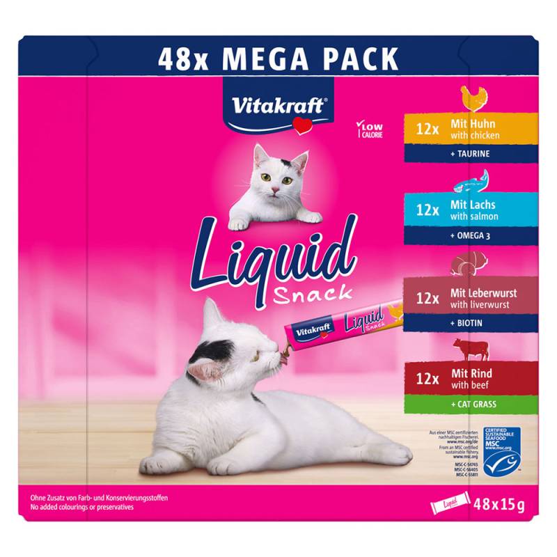 Vitakraft Cat Liquid-Snack Multipack - 48 x 15 g (Mix 2) von Vitakraft