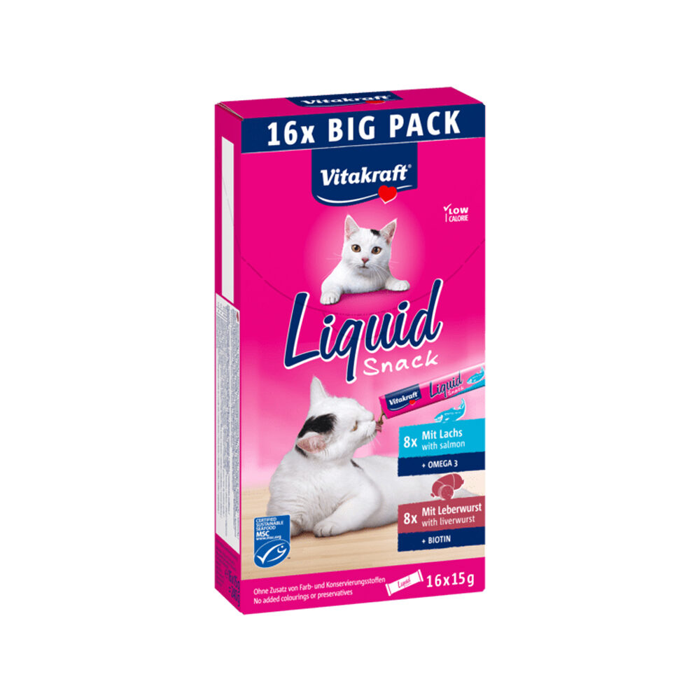 Vitakraft Cat Liquid Snack Multipack - Lachs und Leberwurst Vitakraft Cat Liquid Snack Multipack - Lachs und Leberwurst von Vitakraft