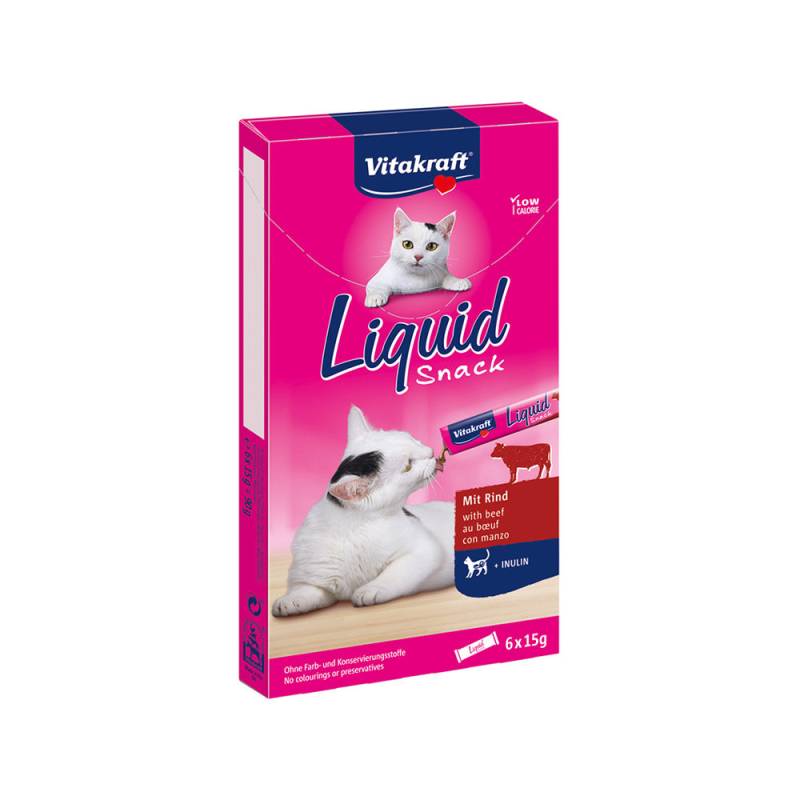 Vitakraft Cat Liquid Snack - Rind - 6 Stück von Vitakraft