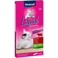 Vitakraft Cat Liquid-Snack Rind und Katzengras 66x15 g von Vitakraft