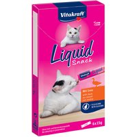 Vitakraft Cat Liquid-Snack mit Ente & ß-Glucane - 24 x 15 g von Vitakraft
