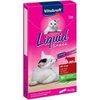 Vitakraft Cat Liquid-Snack mit Rind & Inulin - 24 x 15 g von Vitakraft