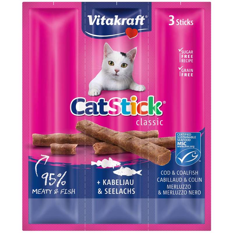 Vitakraft Cat Stick® Kabeljau & Seelachs MSC 10x3 Stück von Vitakraft