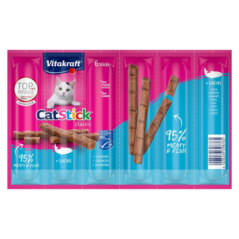 Vitakraft Cat Stick Classic - Sparpaket Lachs (24 x 6 g) von Vitakraft