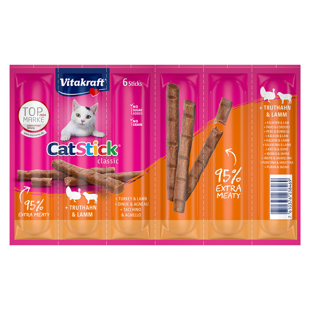 Vitakraft Cat Stick Classic - Truthahn & Lamm (6 x 6 g) von Vitakraft