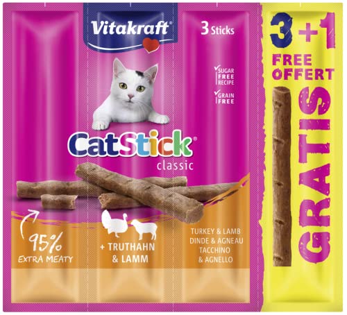 Vitakraft Cat Stick – Katzensnack mit Truthahn und Lamm, 20 x 4 Sticks Vitakraft Cat Stick – Katzensnack mit Truthahn und Lamm, 20 x 4 Sticks von Vitakraft