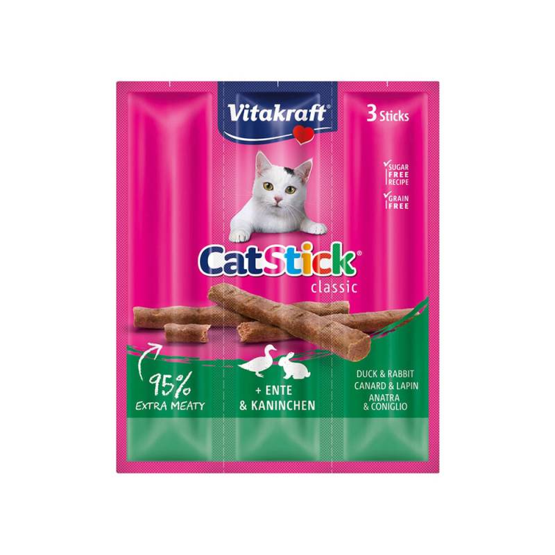 Vitakraft Cat Stick Mini - Ente & Kaninchen - 8 + 2 gratis von Vitakraft