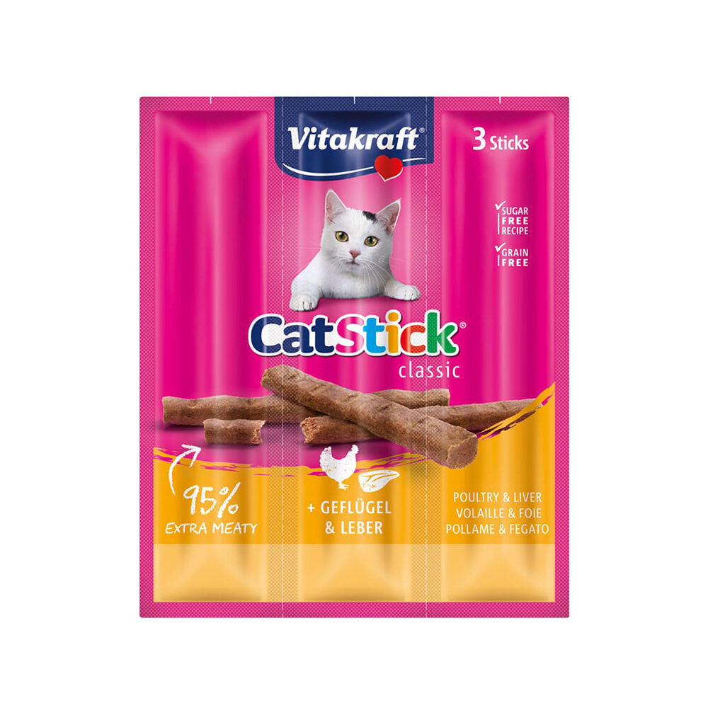 Vitakraft Cat Stick Mini - Geflügel & Leber - 3 Stöcke Vitakraft Cat Stick Mini - Geflügel & Leber - 3 Stöcke von Vitakraft
