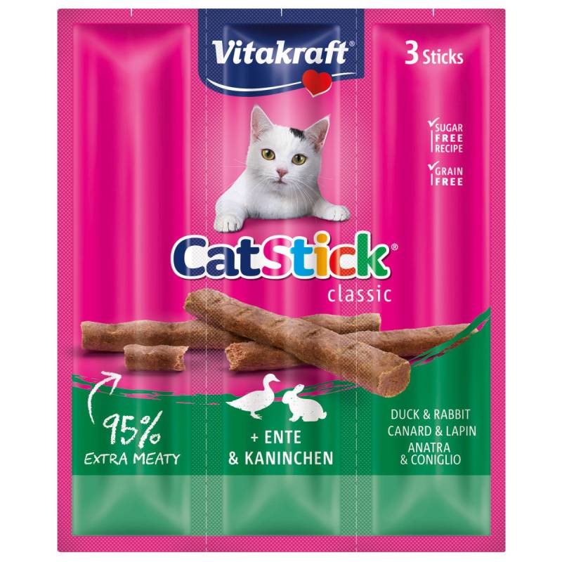 Vitakraft Cat-Stick mini Ente & Kaninchen 5x3 Stück von Vitakraft