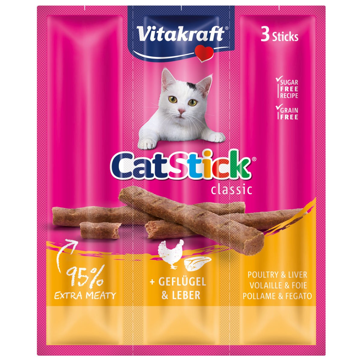 Vitakraft Cat-Stick mini Geflügel und Leber 10x3 Stück von Vitakraft