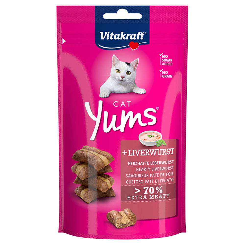 Vitakraft Cat Yums - Sparpaket Leberwurst (3 x 40 g) von Vitakraft