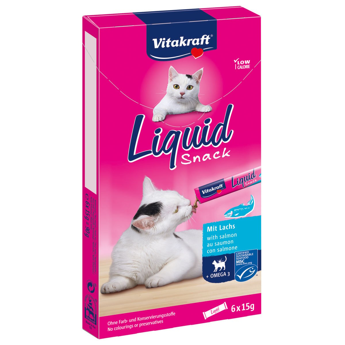 Vitakraft Cat liquid Snack Lachs 3x6 Stk von Vitakraft