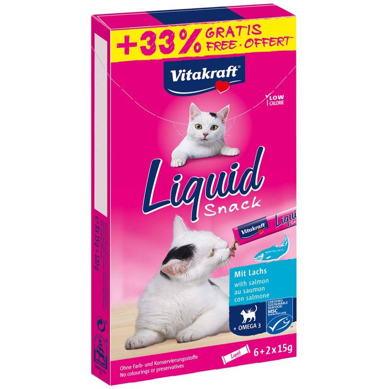 Vitakraft Cat liquid Snack Lachs 6 Stück + 2 gratis von Vitakraft