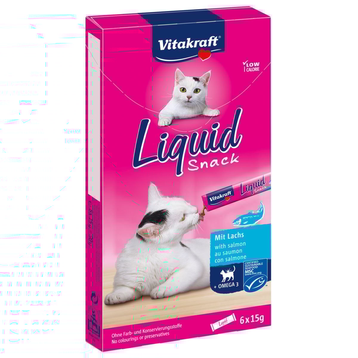 Vitakraft Cat liquid Snack Lachs 6 Stück Vitakraft Cat liquid Snack Lachs 6 Stück von Vitakraft