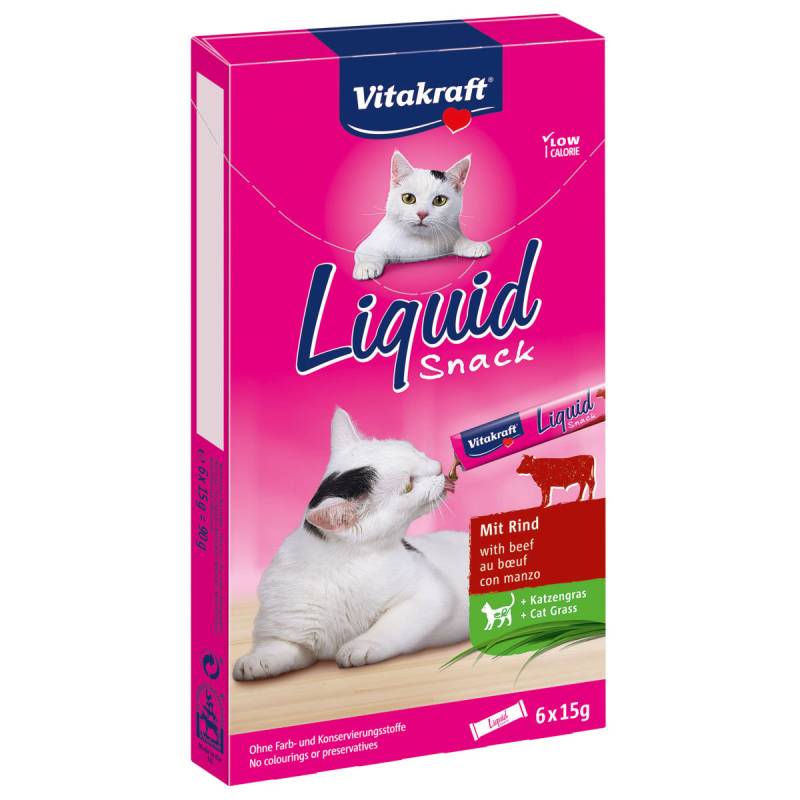 Vitakraft Cat liquid Snack Rind und Inulin 3x6 Stk von Vitakraft