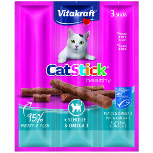 Vitakraft Catstick Healthy Scholle & Omega-3 Katzensnack 20 x 3 Sticks Vitakraft Catstick Healthy Scholle & Omega-3 Katzensnack 20 x 3 Sticks von Vitakraft
