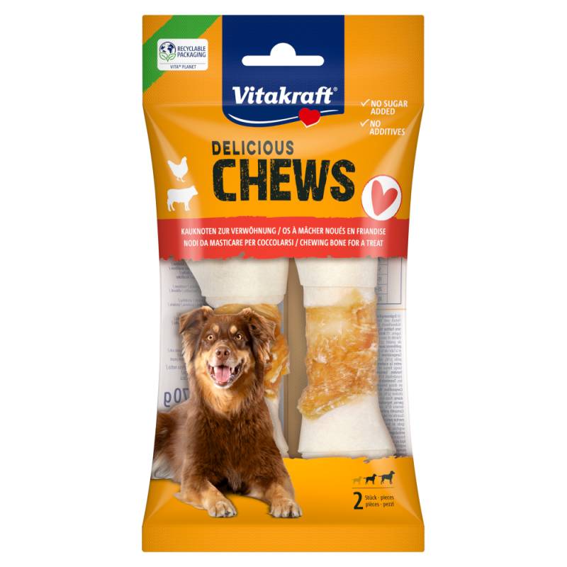 Vitakraft Delicious Chews Kauknoten M - mit Huhn (2 Stück, 70 g) von Vitakraft