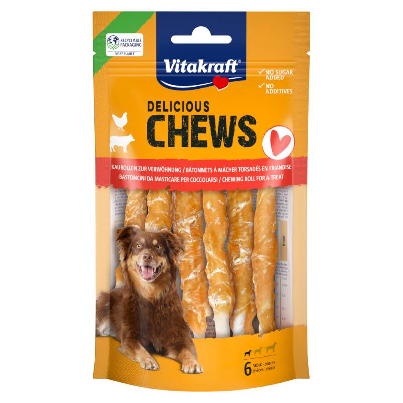 Vitakraft Delicious Chews Kaurollen Huhn S - 70 g (6 Stück) von Vitakraft