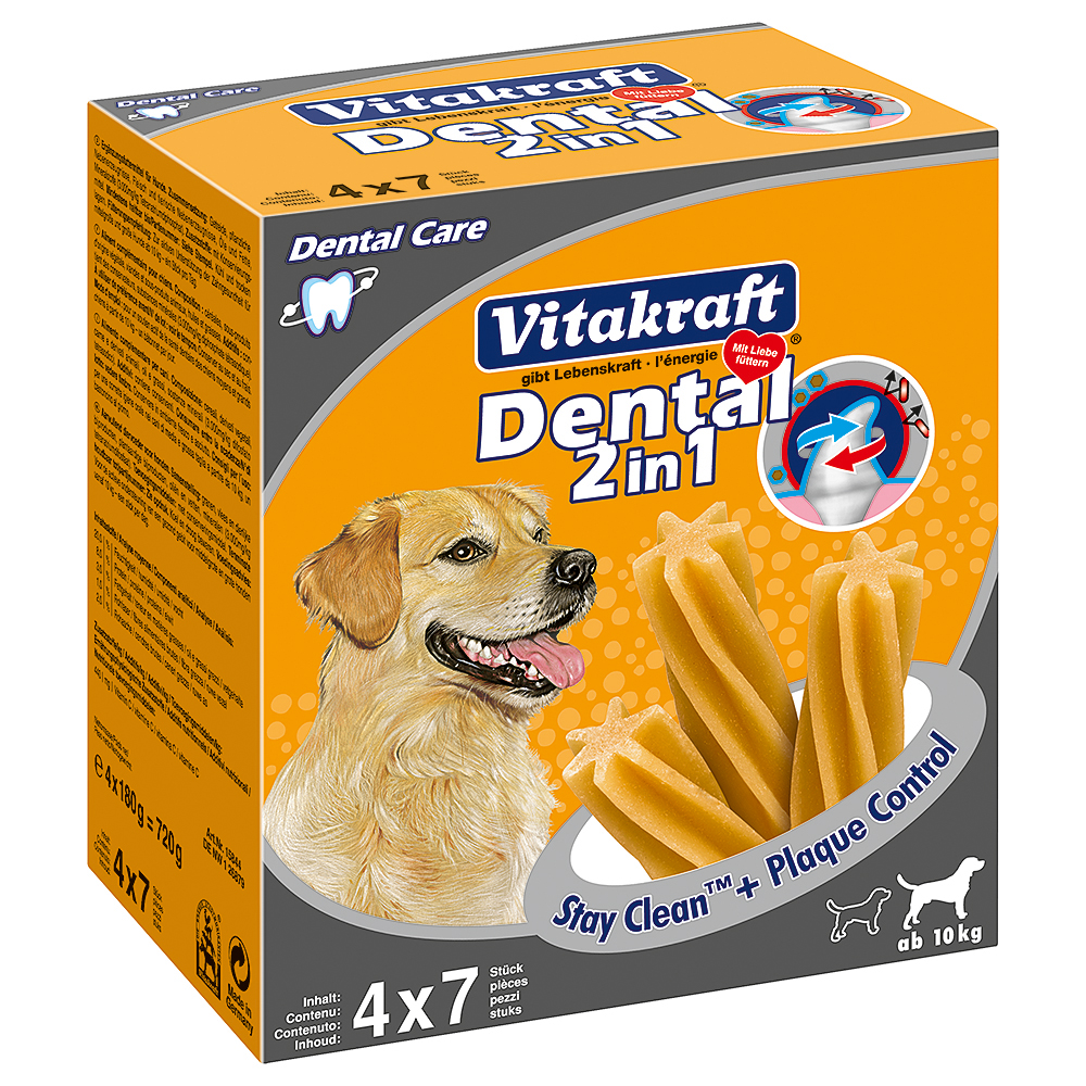 Vitakraft Dental 3in1 medium Multipack - Sparpaket: 3 x (4 x 180 g) von Vitakraft