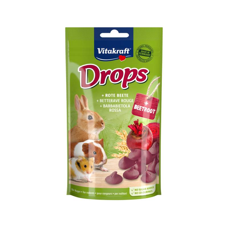 Vitakraft Drops Kaninchen & Nager - Rote Beete - 75 g von Vitakraft