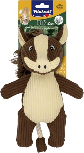 Vitakraft Forest Love Wildschwein, Spielzeug für Hunde, Hundespielzeug Kuscheltier, mit Quietscher, aus Cord (1 Stück) von Vitakraft